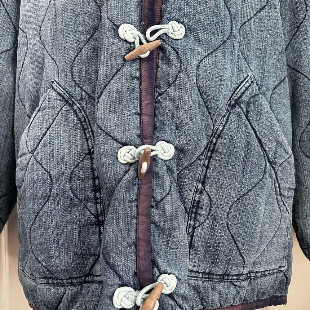 Free People by Dr. Collectors Reversible Denim Windbreaker - Picture 11 of 16